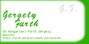 gergely furth business card